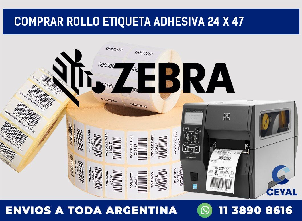 Comprar rollo etiqueta adhesiva 24 x 47