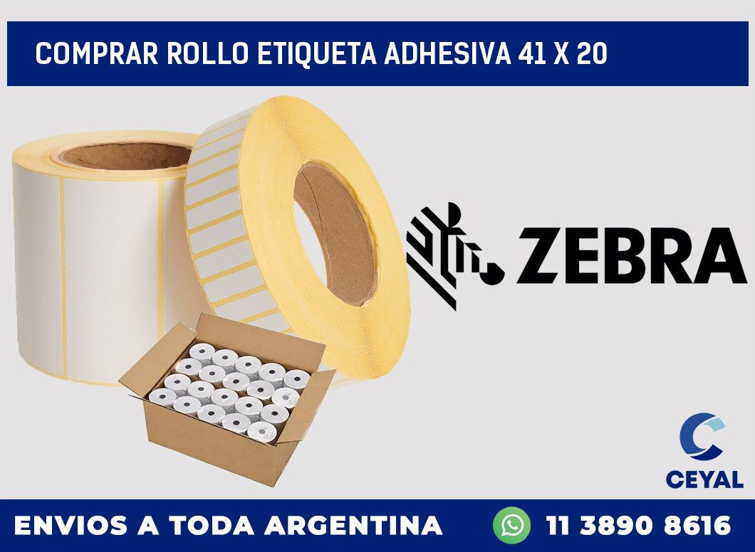 Comprar rollo etiqueta adhesiva 41 x 20