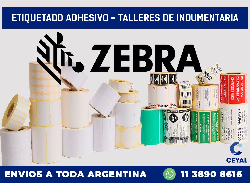 Etiquetado adhesivo - Talleres de indumentaria