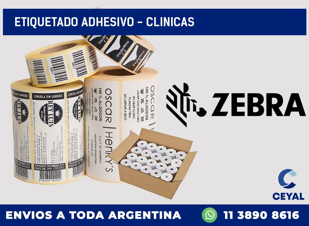 Etiquetado adhesivo - clinicas