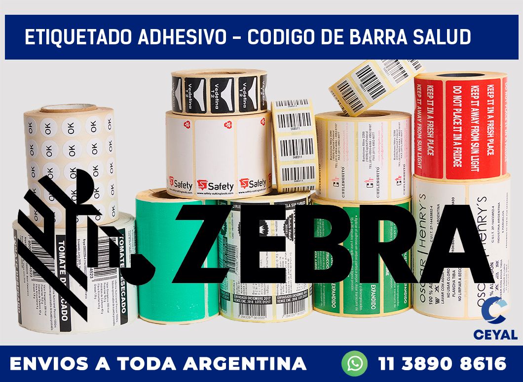 Etiquetado adhesivo – codigo de barra salud