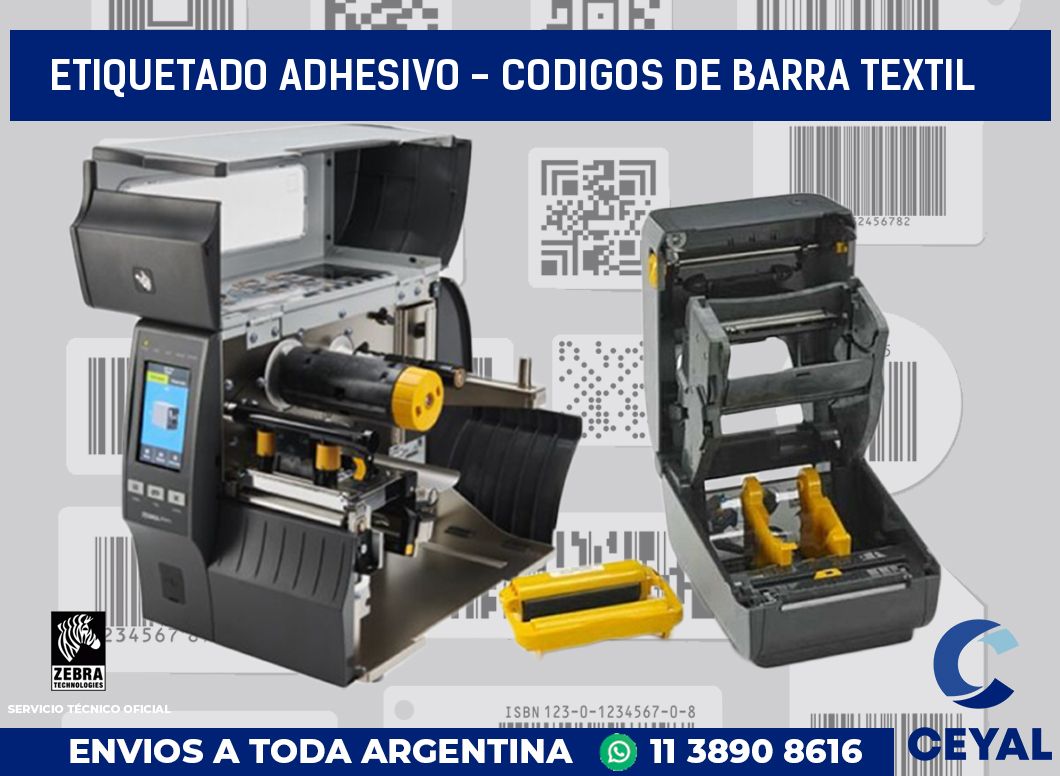 Etiquetado adhesivo - codigos de barra textil