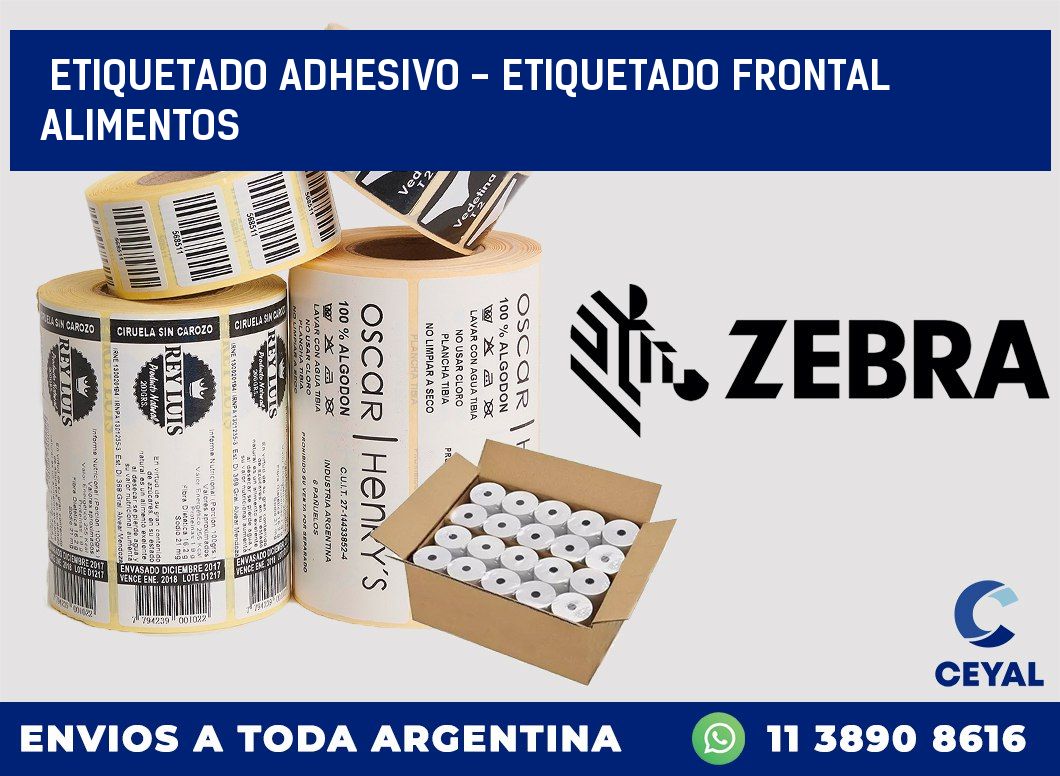 Etiquetado adhesivo - etiquetado frontal alimentos