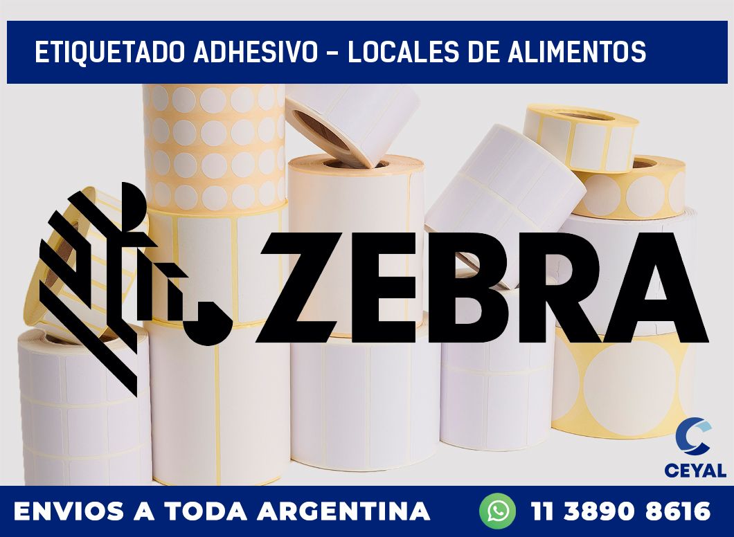 Etiquetado adhesivo - locales de alimentos