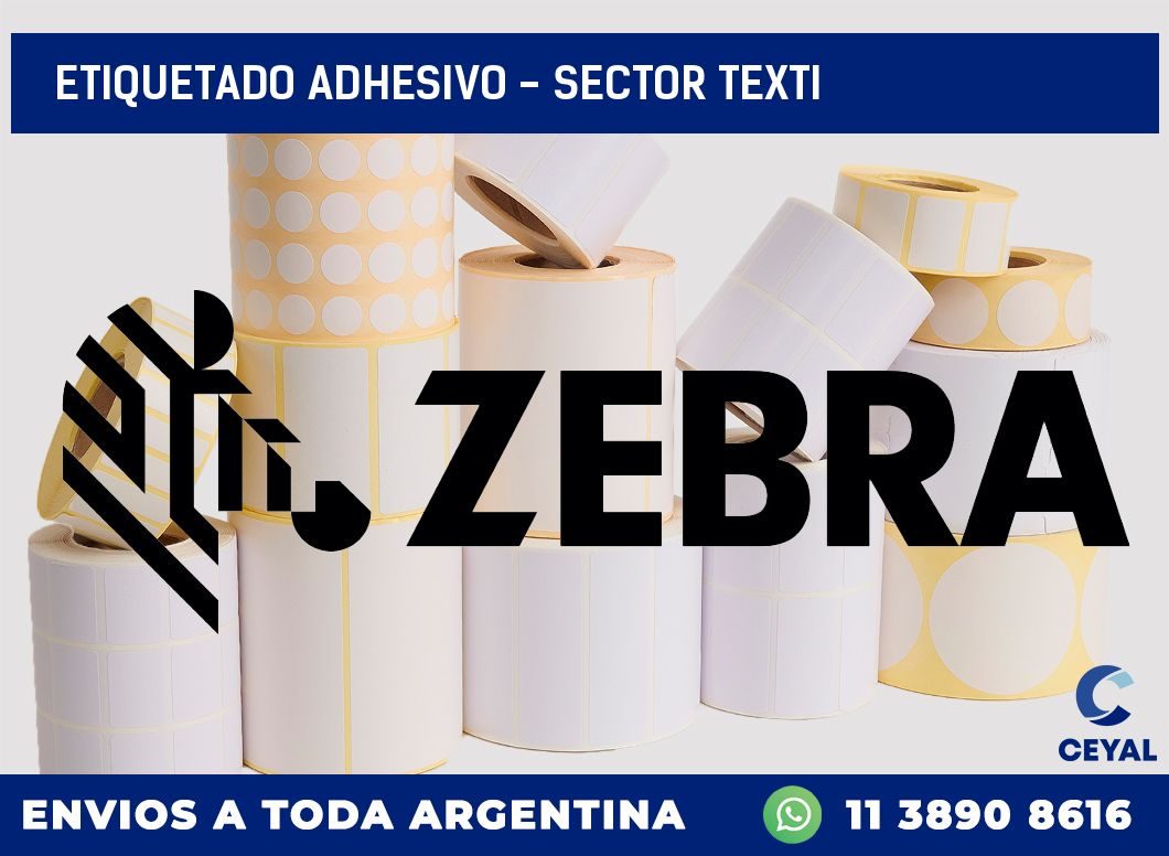 Etiquetado adhesivo – sector texti