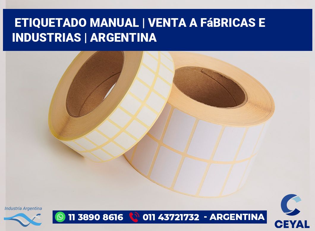 Etiquetado manual | Venta a fábricas e industrias | Argentina