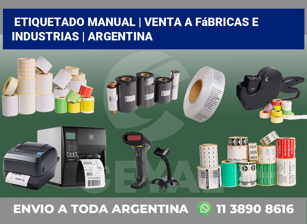 Etiquetado manual | Venta a fábricas e industrias | Argentina