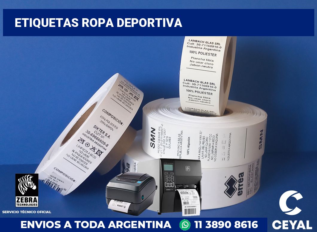 Etiquetas ropa deportiva