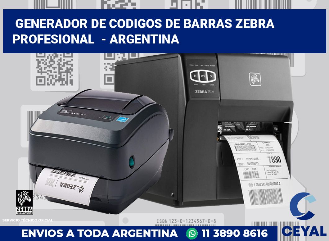 Generador de codigos de barras zebra profesional  - Argentina