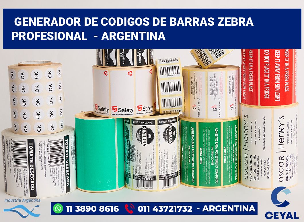 Generador de codigos de barras zebra profesional  - Argentina