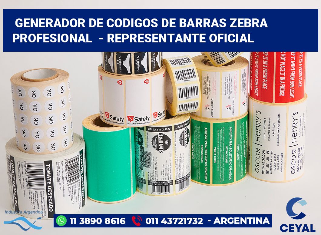 Generador de codigos de barras zebra profesional  - Representante oficial