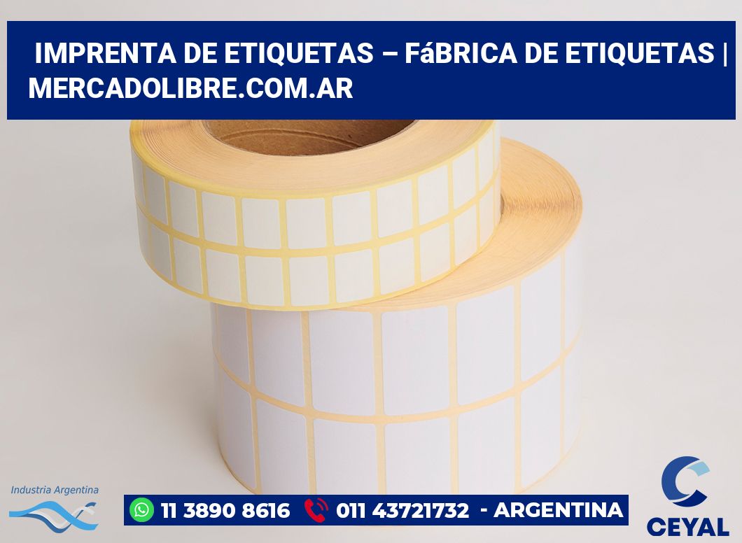 Imprenta de etiquetas – Fábrica de etiquetas | MercadoLibre.com.ar
