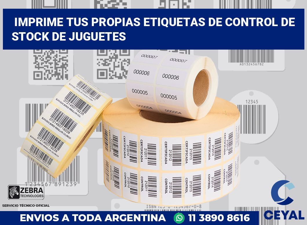 Imprime tus Propias Etiquetas de Control de Stock de Juguetes