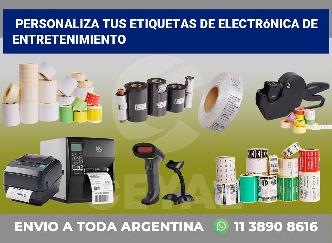 Personaliza tus Etiquetas de Electrónica de Entretenimiento