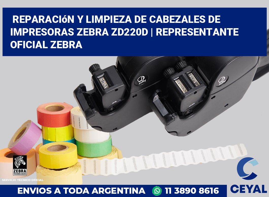 Reparación y limpieza de cabezales de impresoras Zebra ZD220d | Representante oficial Zebra