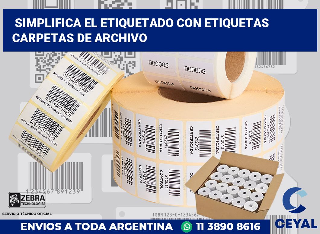 Simplifica el Etiquetado con Etiquetas Carpetas de Archivo