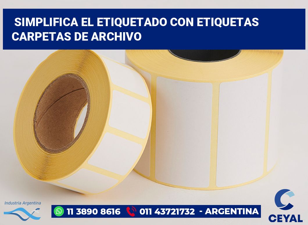 Simplifica el Etiquetado con Etiquetas Carpetas de Archivo