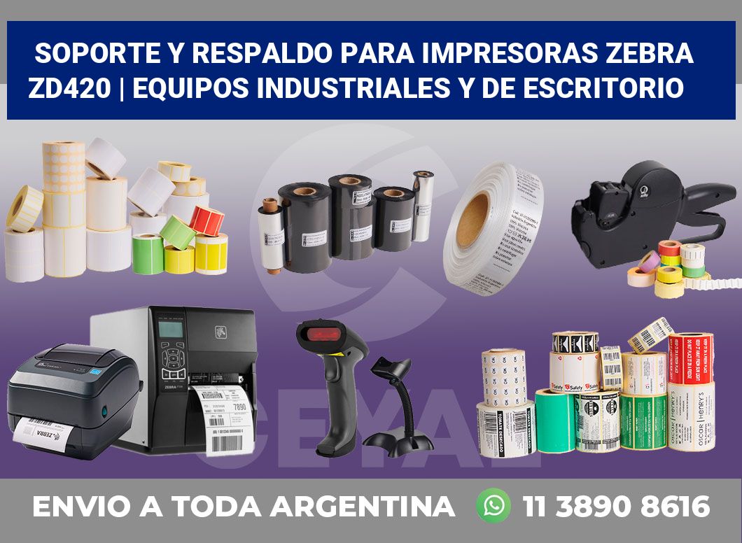 Soporte y respaldo para impresoras Zebra ZD420 | Equipos industriales y de escritorio