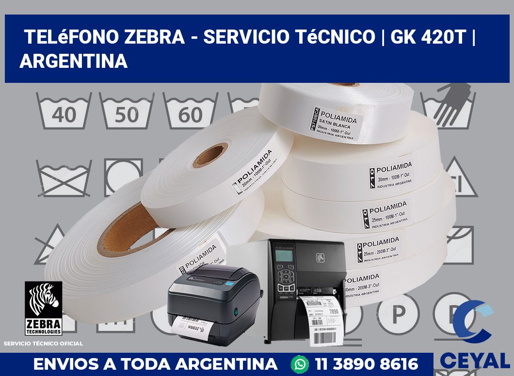 Teléfono Zebra - Servicio Técnico | gk 420t | Argentina