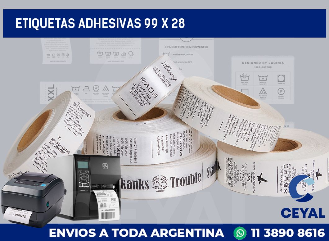 etiquetas adhesivas 99 x 28