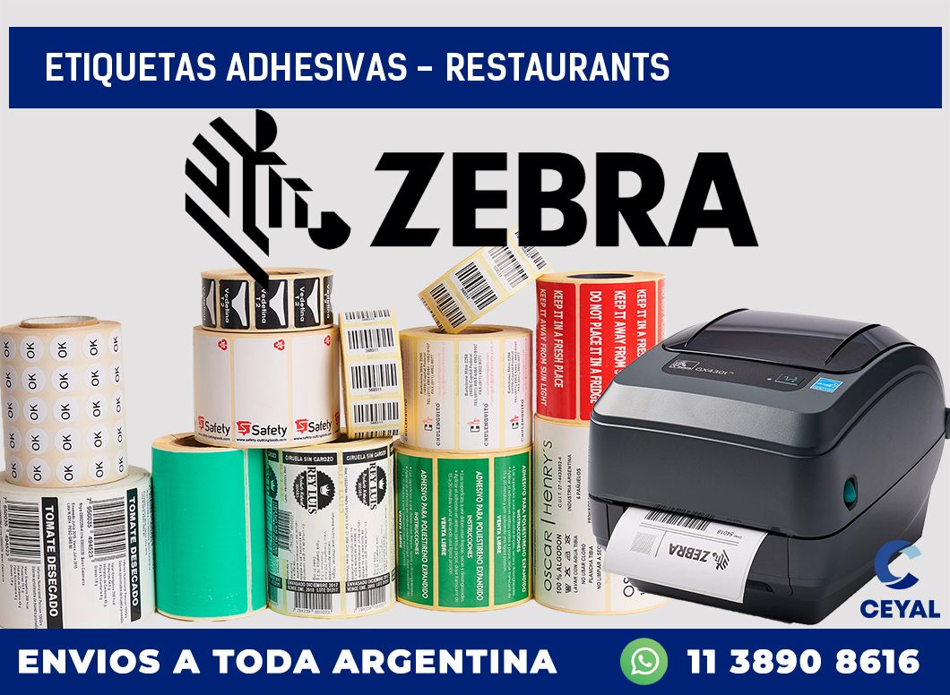 etiquetas adhesivas - Restaurants