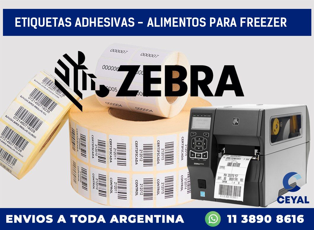 etiquetas adhesivas – alimentos para freezer