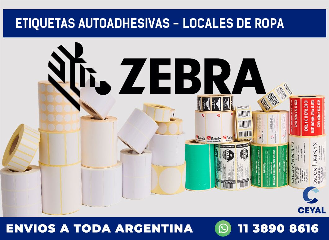 etiquetas autoadhesivas – Locales de ropa