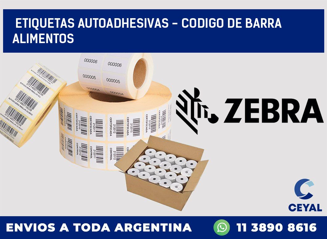 etiquetas autoadhesivas - codigo de barra alimentos