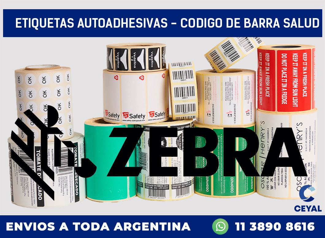 etiquetas autoadhesivas - codigo de barra salud