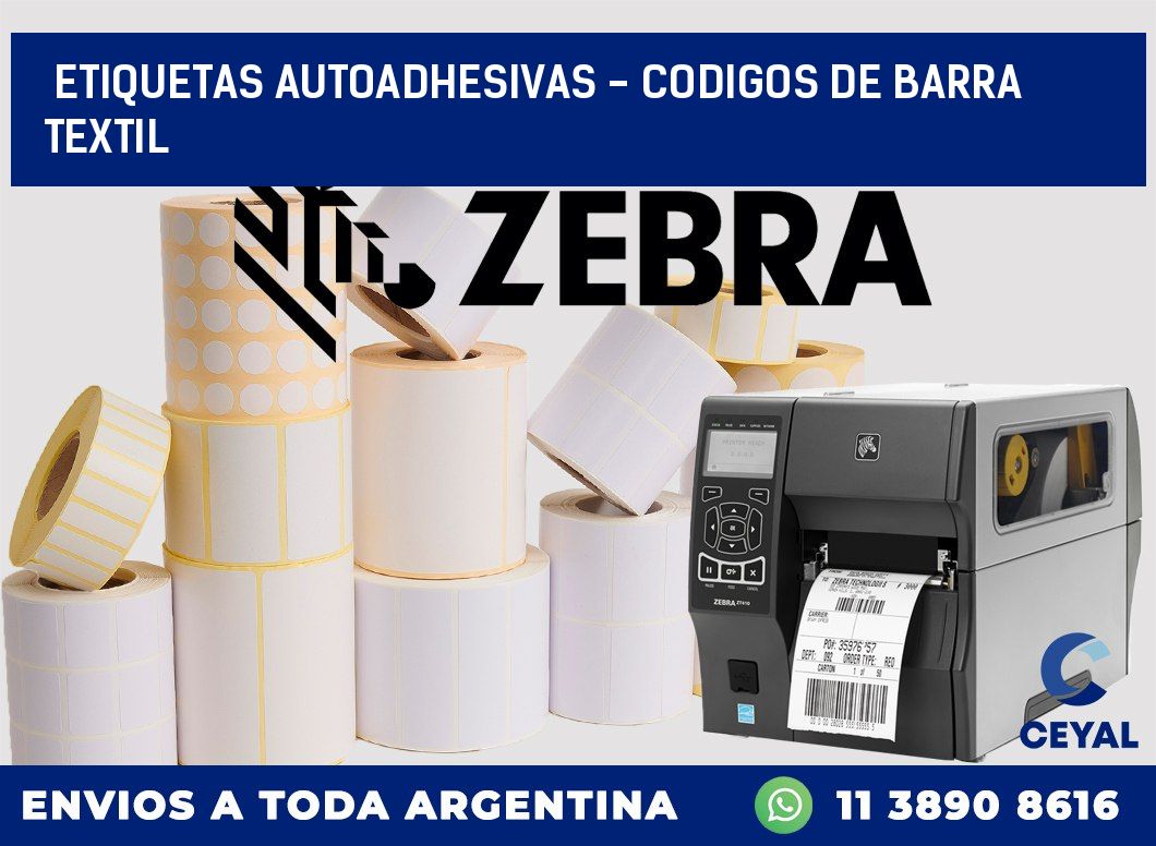 etiquetas autoadhesivas - codigos de barra textil