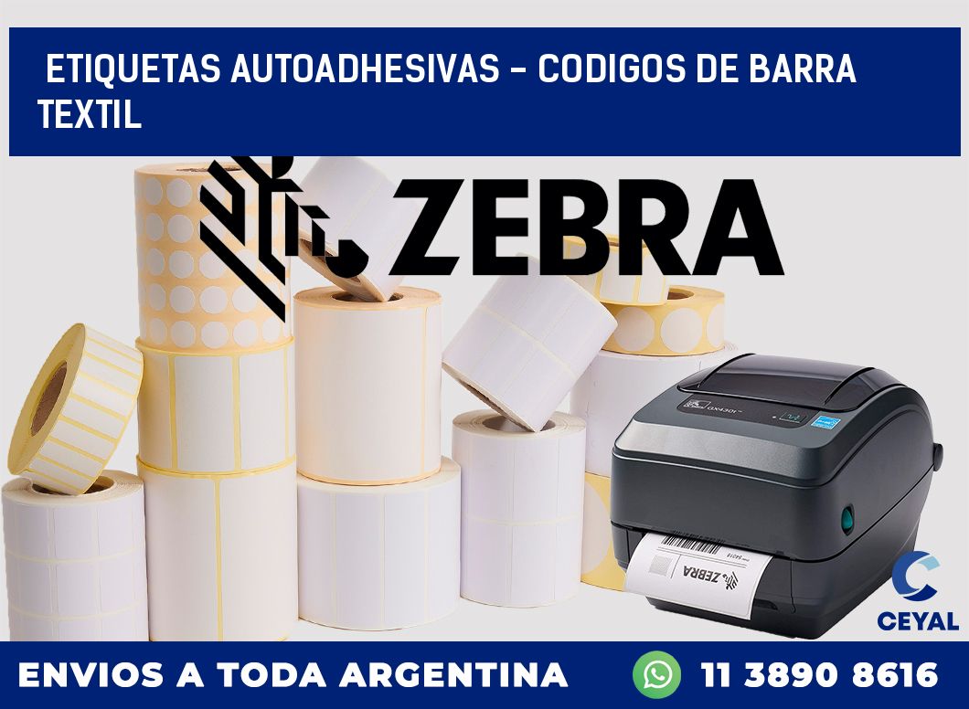 etiquetas autoadhesivas – codigos de barra textil