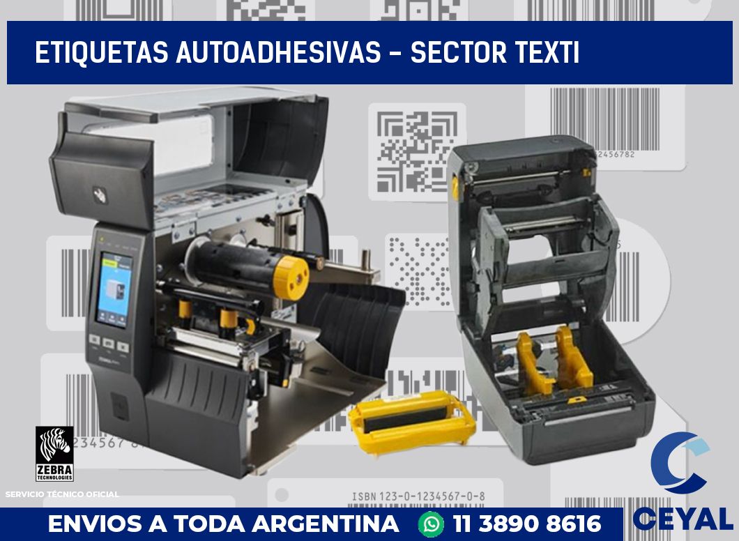 etiquetas autoadhesivas - sector texti