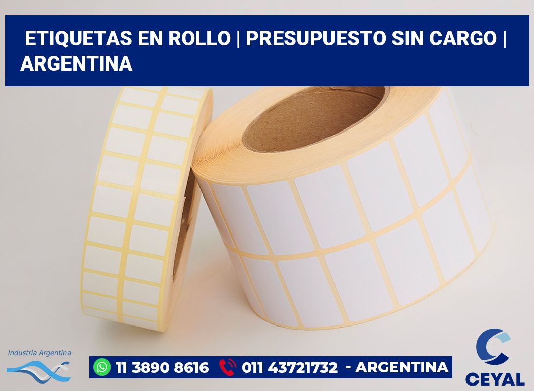 etiquetas en rollo | Presupuesto sin cargo | Argentina