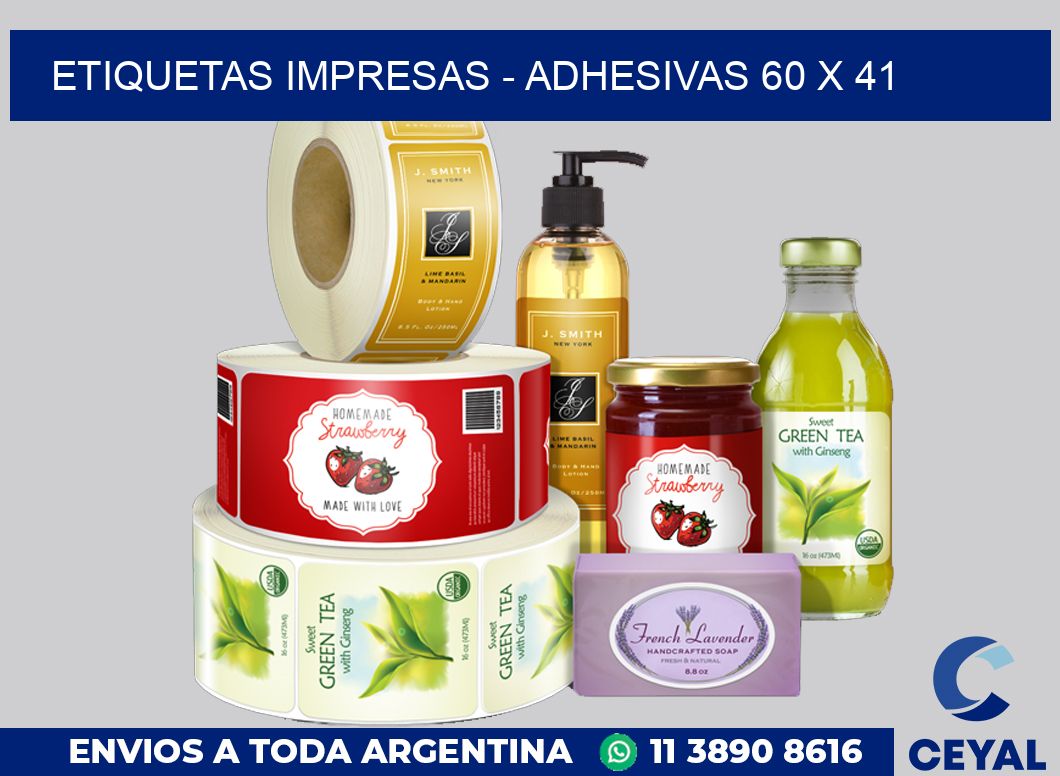 etiquetas impresas – Adhesivas 60 x 41