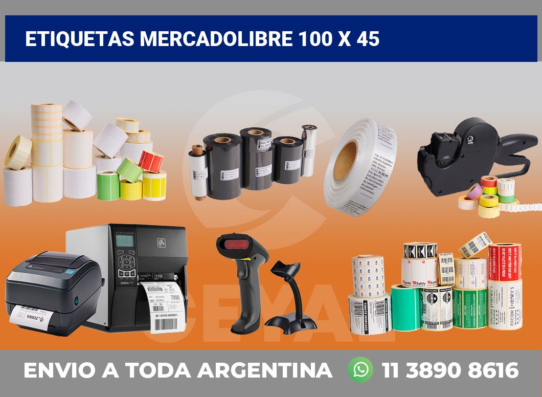 etiquetas mercadolibre 100 x 45