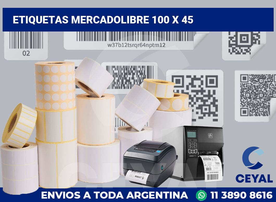 etiquetas mercadolibre 100 x 45