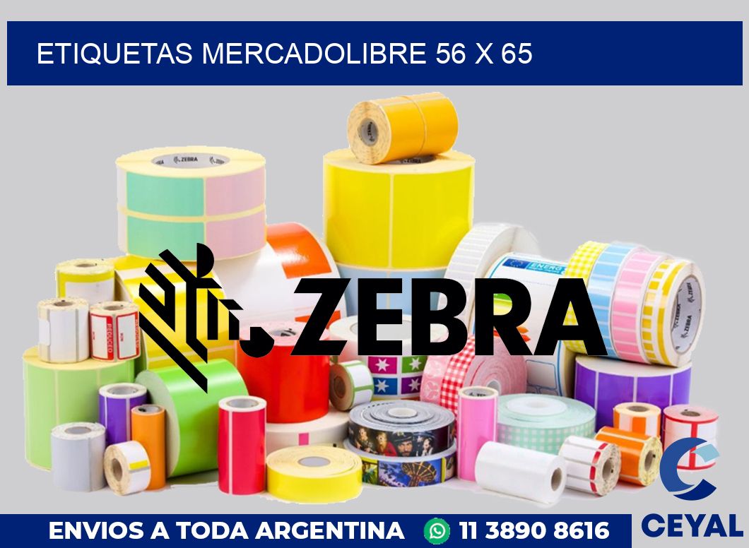 etiquetas mercadolibre 56 x 65