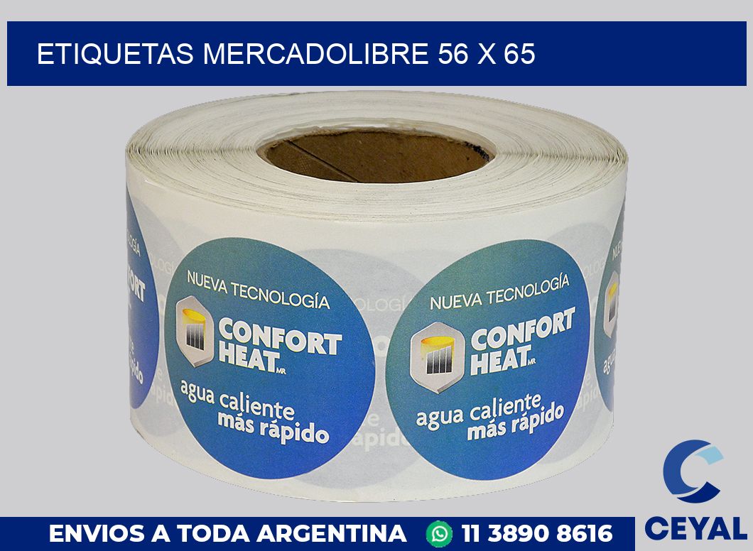 etiquetas mercadolibre 56 x 65