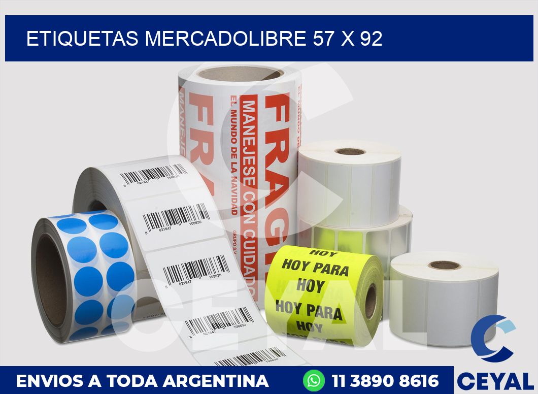 etiquetas mercadolibre 57 x 92