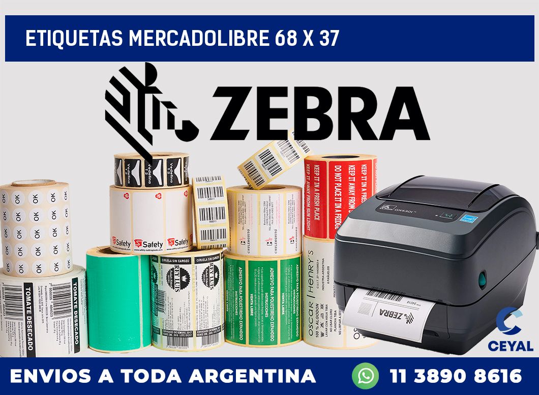 etiquetas mercadolibre 68 x 37