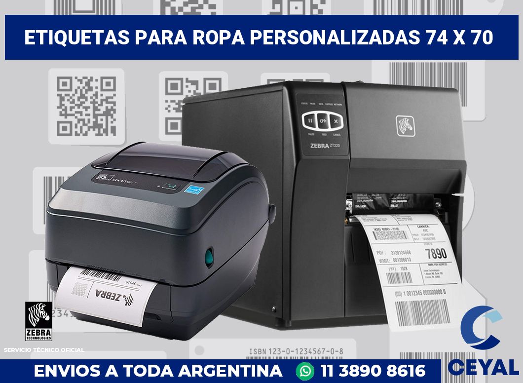 etiquetas para ropa personalizadas 74 x 70