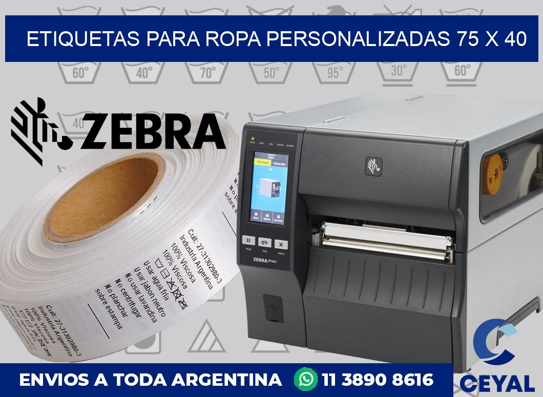 etiquetas para ropa personalizadas 75 x 40