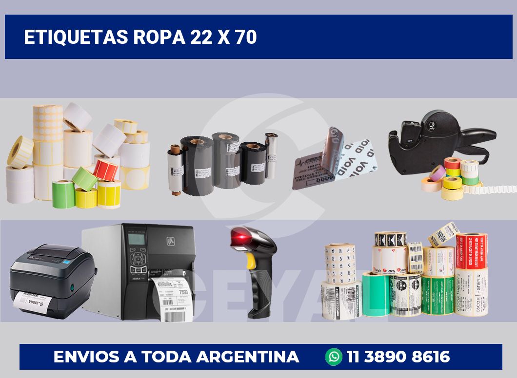 etiquetas ropa 22 x 70