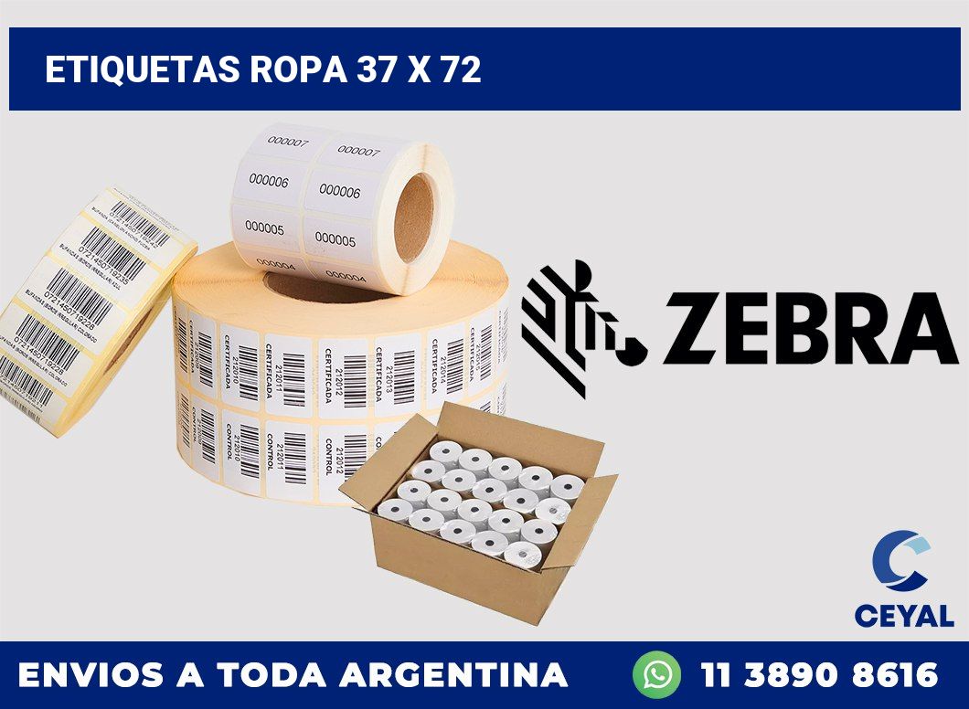 etiquetas ropa 37 x 72