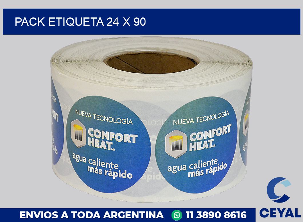 pack etiqueta 24 x 90