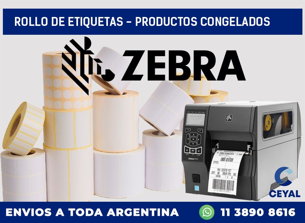rollo de etiquetas – productos congelados