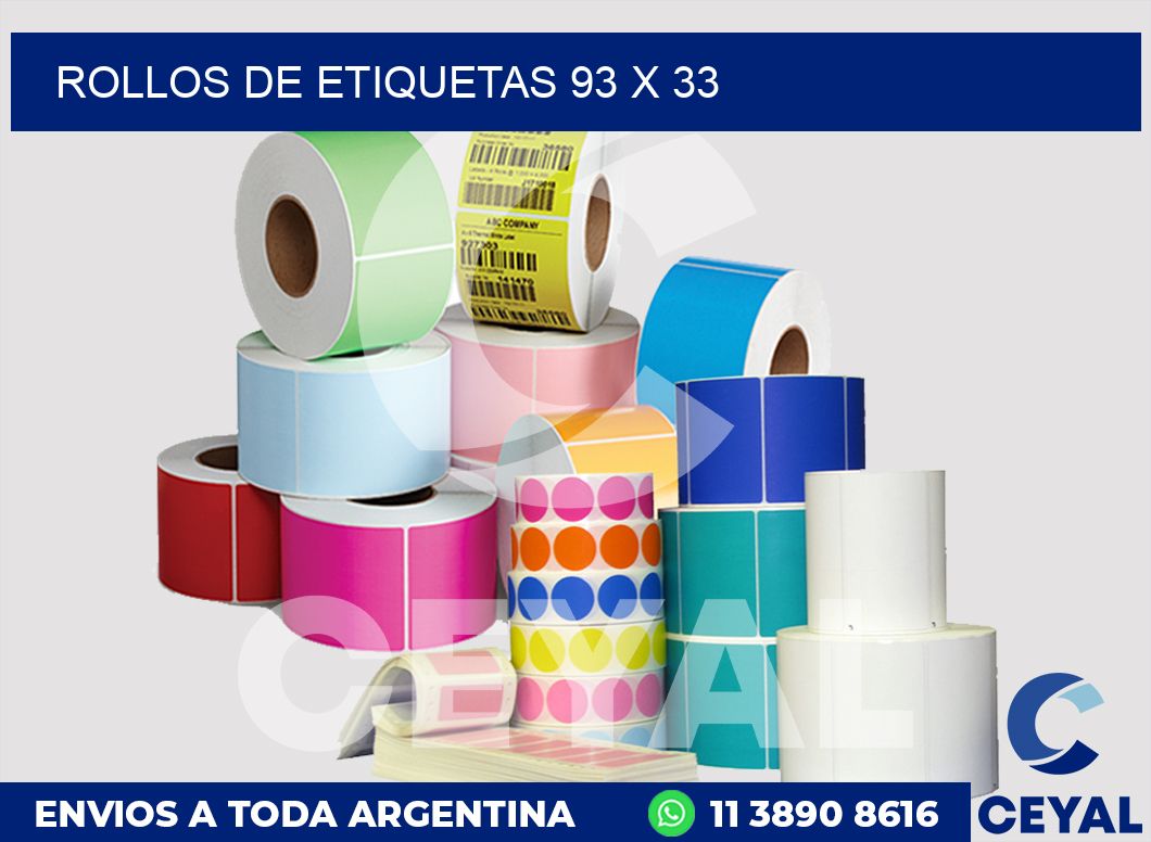 rollos de etiquetas 93 x 33