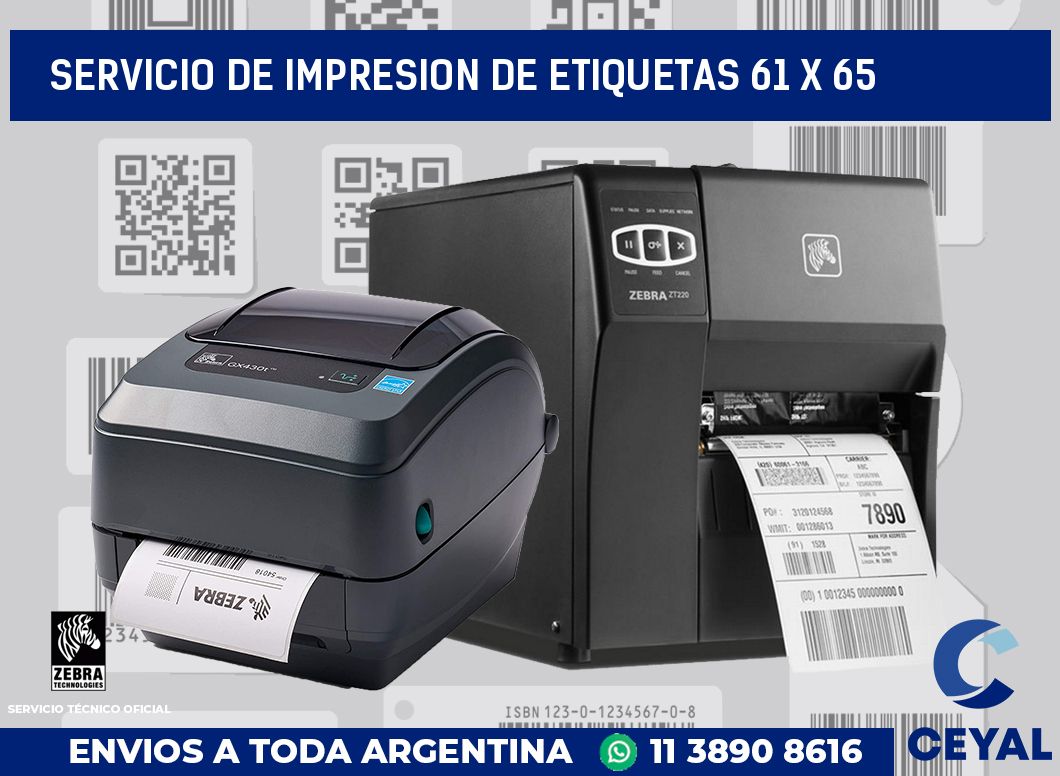 servicio de impresion de etiquetas 61 x 65