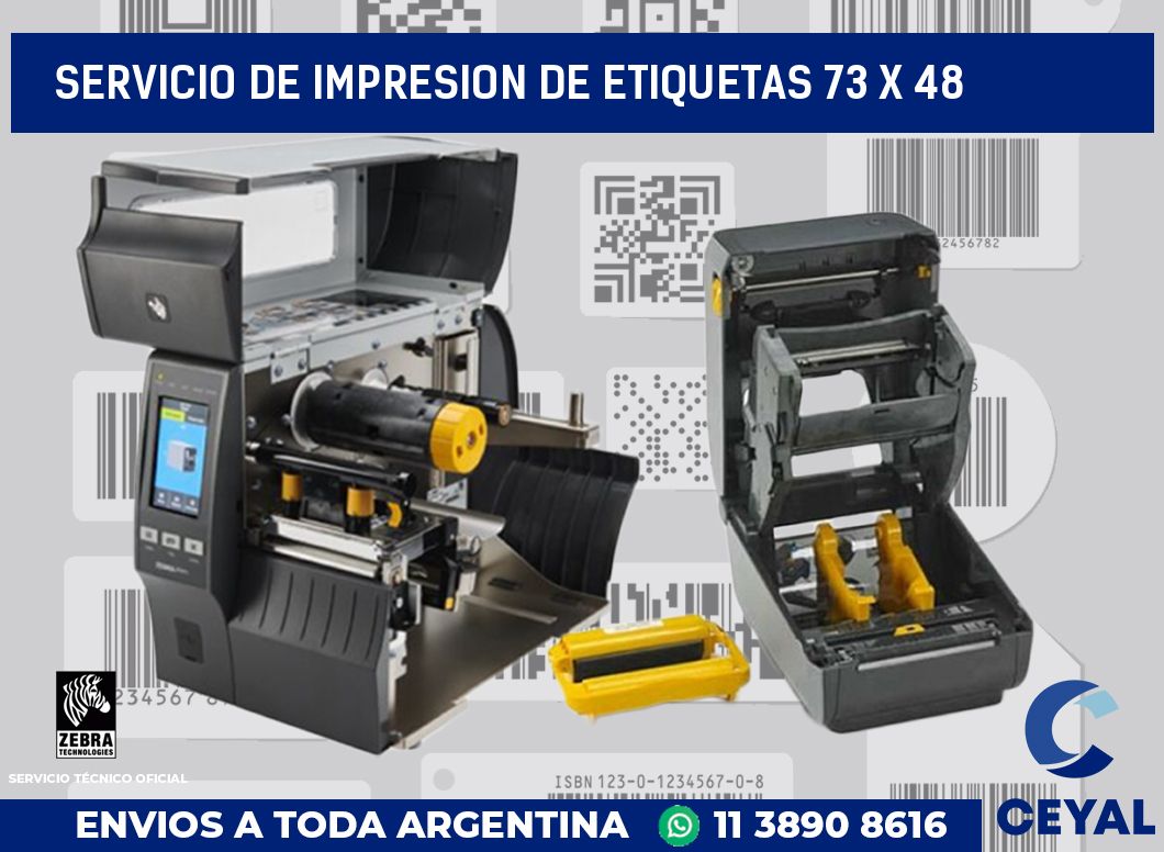 servicio de impresion de etiquetas 73 x 48