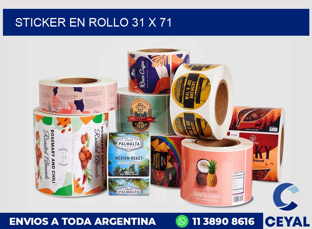 sticker en rollo 31 x 71